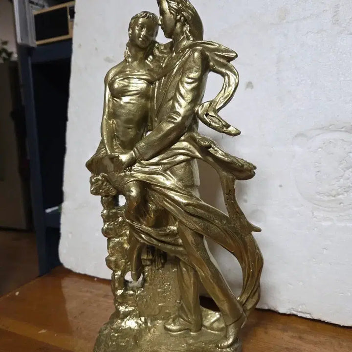 [BUNJANG] Brass Couple Figurine Ornament / 황동 남녀 커플 조각상 장식품
