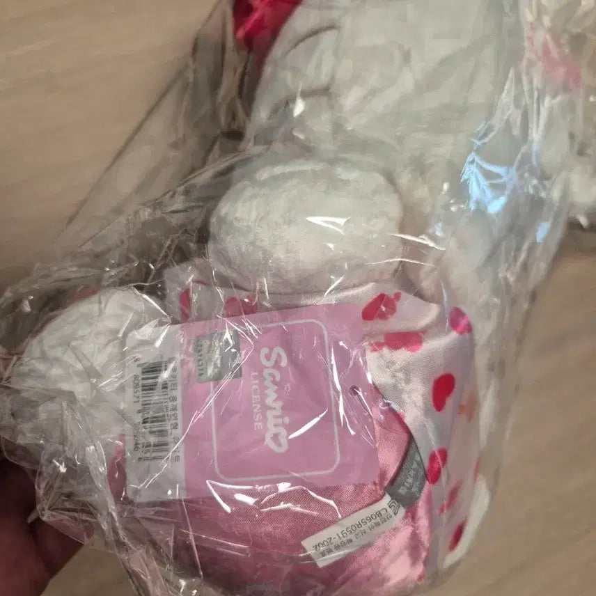 [BUNJANG] Hello Kitty Pink Ribbon Heart Plush / 키티 하트 핑크 리본 인형 봉제인형 택O