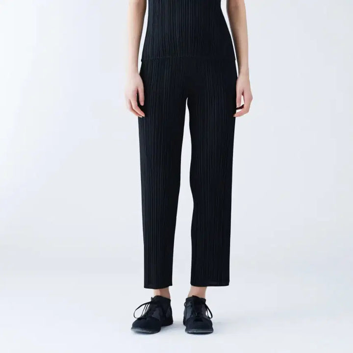 [BUNJANG] Issey Miyake Pleats Please Basic Straight Pants PP05JF111 Black Size 3 / 이세이미야케 플리츠플리즈 베이직 스트레이트 팬츠 PP05JF111