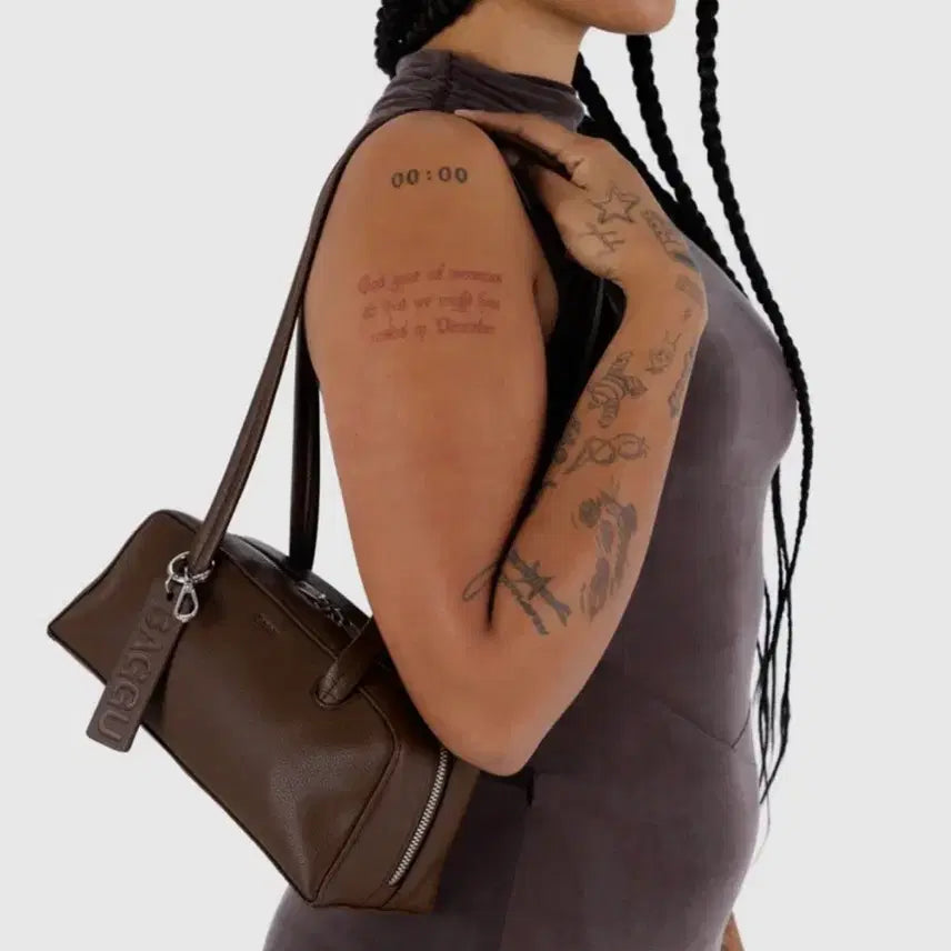 [BUNJANG] BAGGU Small Leather Bowler Bag / BAGGU 바쿠 스몰 여성 데일리 가죽 레더 보울러 백