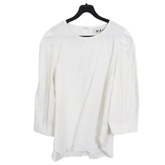 [BUNJANG] Nine In.Cheong Round Neck Blouse IV / 여성F / 나인 심플 라운드 인견 블라우스IV 0-64