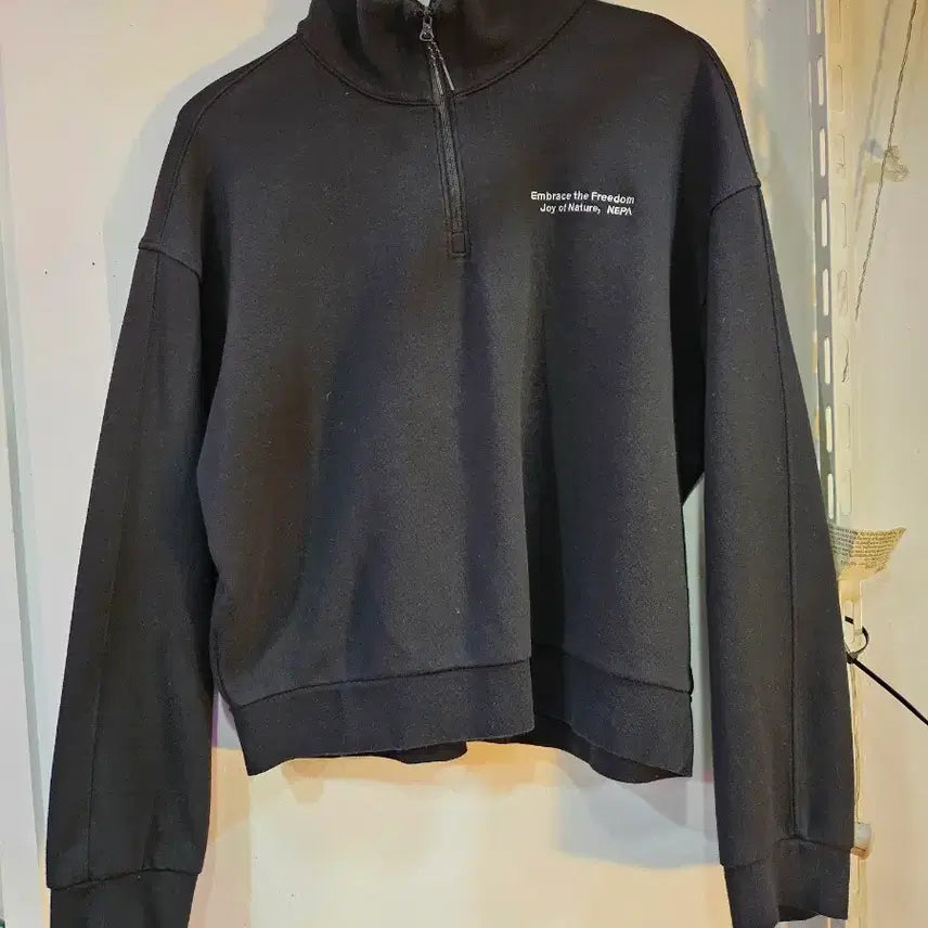 [BUNJANG] NEPA Black Half-Zip Sweatshirt / <만원빈티지> LEPA 네파 블랙 하프집업 맨투맨
