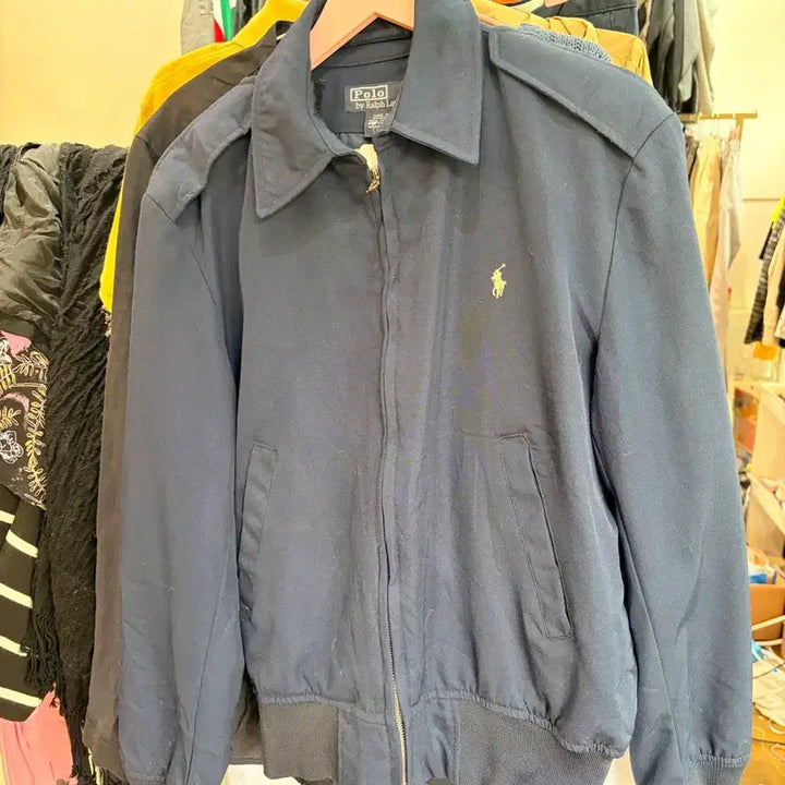[BUNJANG] Polo Ralph Lauren Navy Blouson Jacket / 폴로 랄프로렌 네이비 블루종 자켓