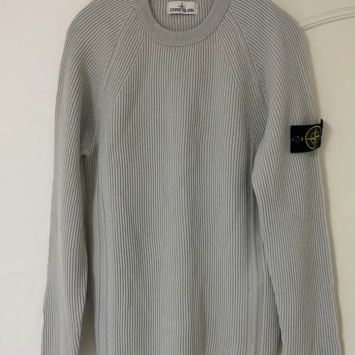 [SOLD OUT] [SSS급] 스톤아일랜드 울 골지 니트 L 실버(스카이블루)