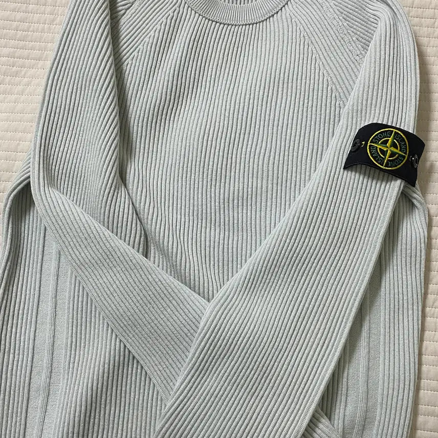 [SOLD OUT] [SSS급] 스톤아일랜드 울 골지 니트 L 실버(스카이블루)