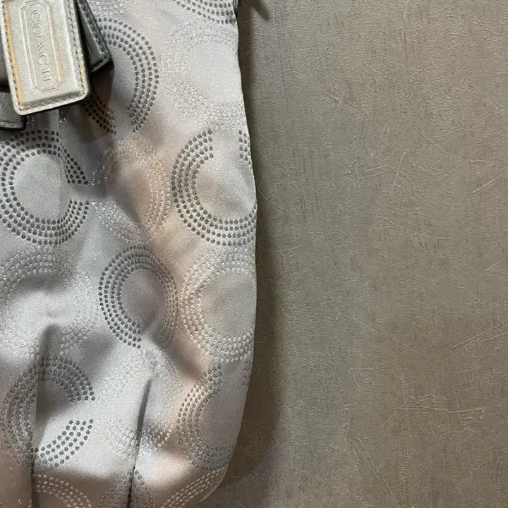 [BUNJANG] Coach Silver Pattern Tote Bag / 코치 실버 패턴 토트백 가방