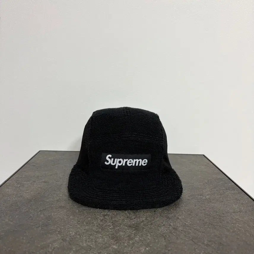 [BUNJANG] Supreme Box Logo Terry Mesh Camp Cap / (OS) 슈프림 박스로고 캠프캡 모자 테리 메쉬 블랙
