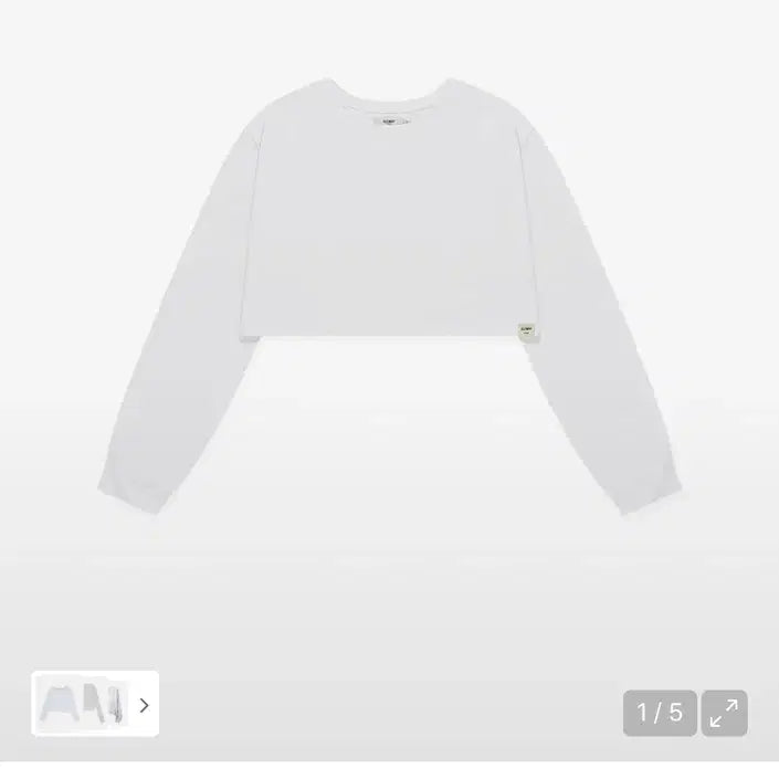 [SOLD OUT] 글로니 크롭 롱슬리브 화이트 M