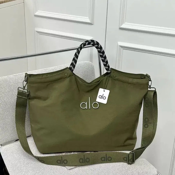 [BUNJANG] ALO Top Handle Tote Bag Olive / 알로 ALO 탑핸들 올리브색