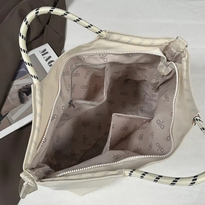[BUNJANG] ALO Top Handle Tote Bag Olive / 알로 ALO 탑핸들 올리브색
