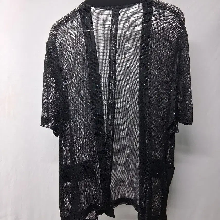 [BUNJANG] Black Sheer Shirred Long Sleeve Blouse / 블랙 시스루 셔링 긴팔 블라우스66 외 망사 상의 88 개당