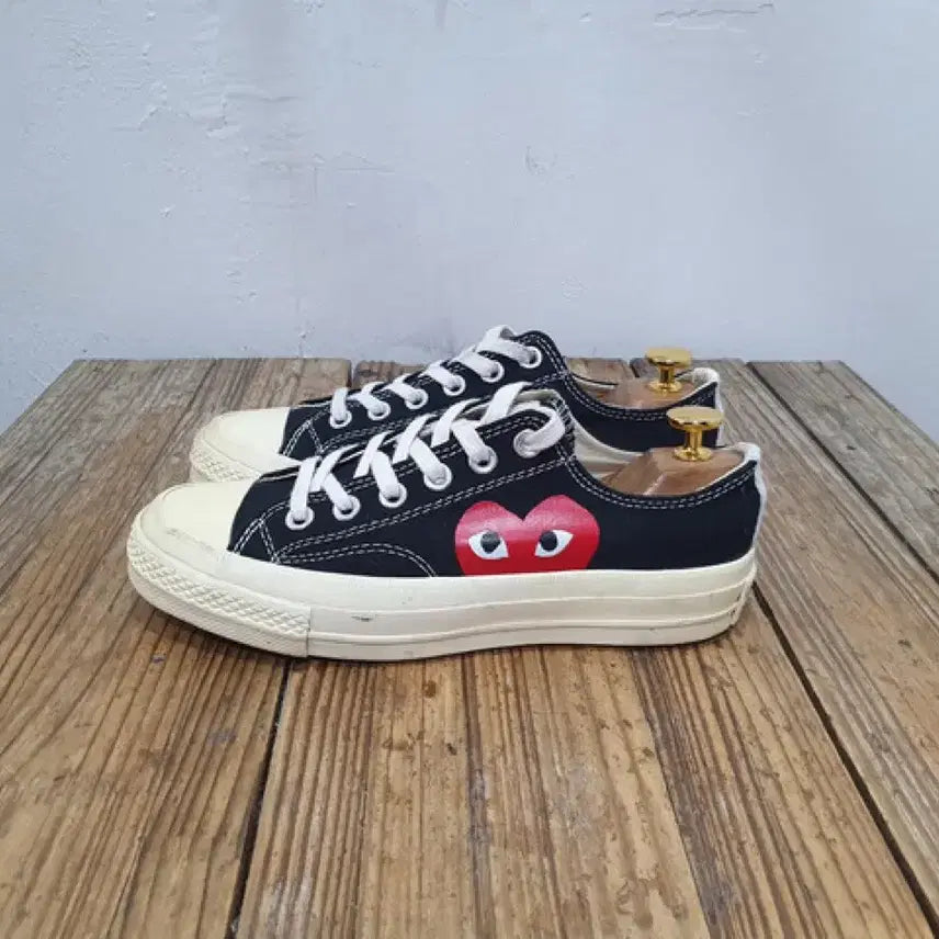 [SOLD OUT] 컨버스 꼼데가르송 로우 블랙 스니커즈 (230MM)