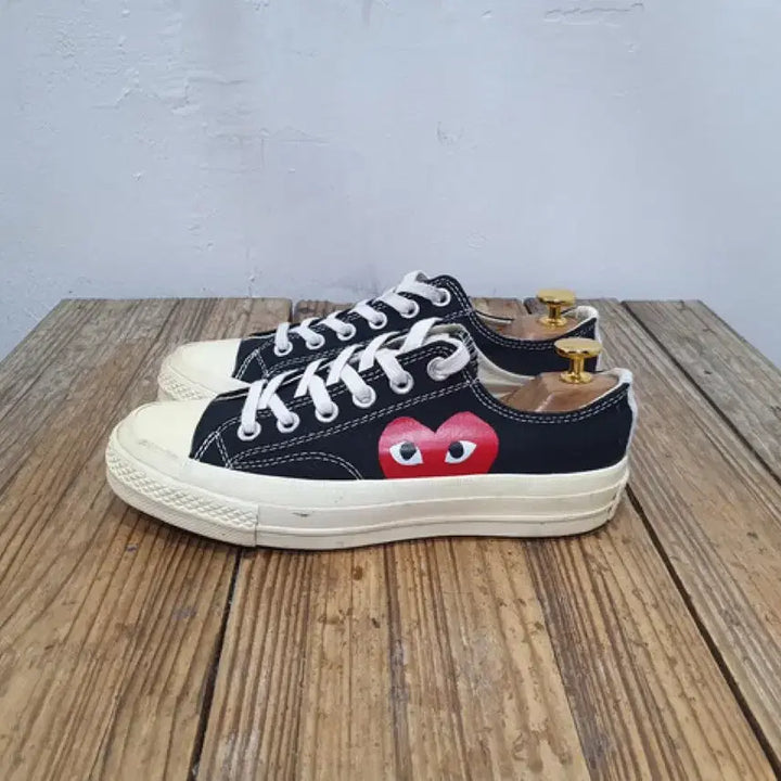 [SOLD OUT] 컨버스 꼼데가르송 로우 블랙 스니커즈 (230MM)