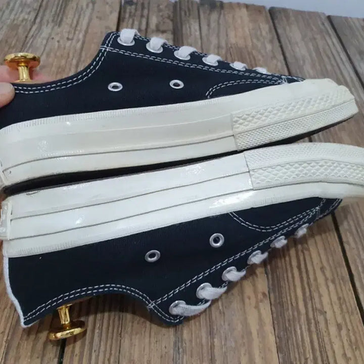 [SOLD OUT] 컨버스 꼼데가르송 로우 블랙 스니커즈 (230MM)