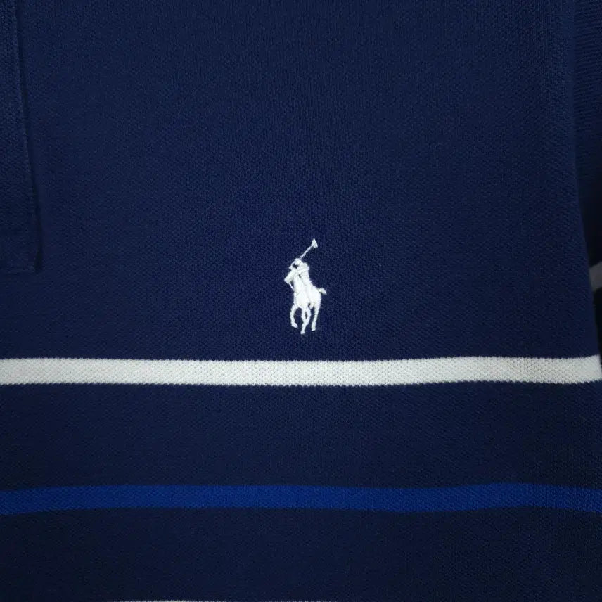 [SOLD OUT] [100-105] 폴로 랄프로렌 네이비 스트라이프 반팔 피케셔츠