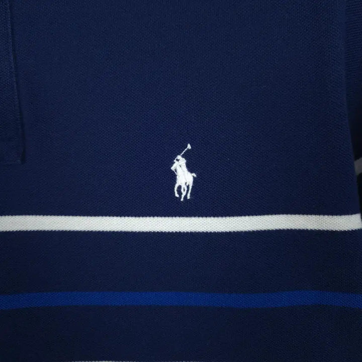 [SOLD OUT] [100-105] 폴로 랄프로렌 네이비 스트라이프 반팔 피케셔츠