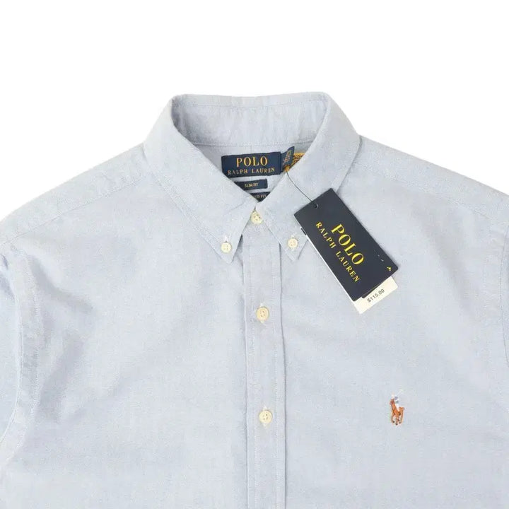 [BUNJANG] 폴로 랄프로렌 QR 신형 언턱드 핏 옥스포드 하프 셔츠 / 폴로 랄프로렌 QR 신형 언턱드 핏 옥스포드 하프 셔츠