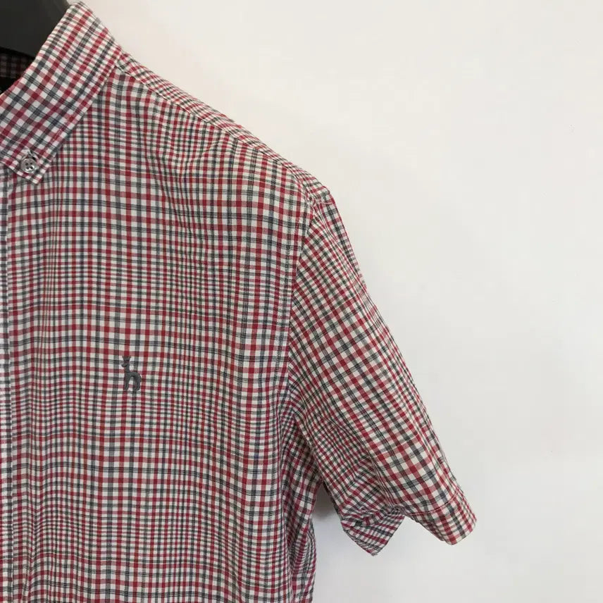 [SOLD OUT] 헤지스 깅엄 반팔체크셔츠 [105]
