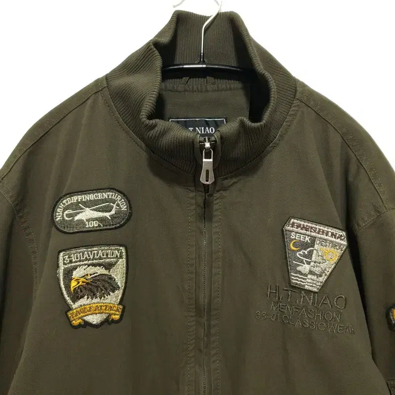 [BUNJANG] H.O ,NIAO 밀리터리 항공 자켓 4XL_i3423 / H.O ,NIAO 밀리터리 항공 자켓 4XL_i3423