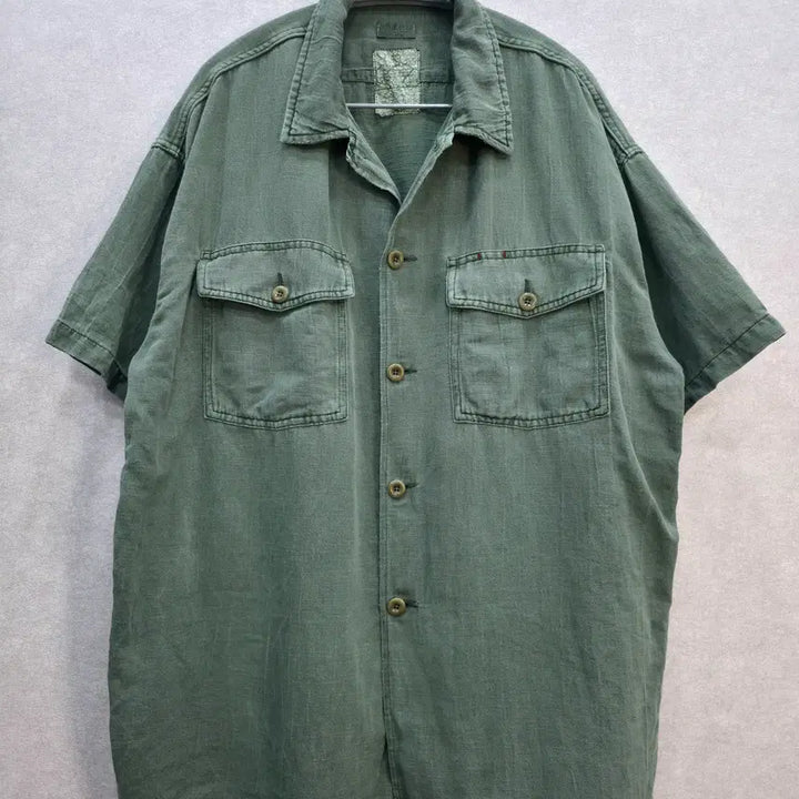 [SOLD OUT] BEHEAWER 빈티지 워싱 린넨 혼방 반팔 셔츠
