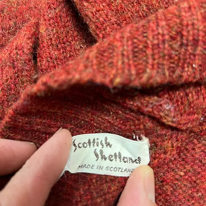 [BUNJANG] [44] SCOTTISH SHETLAND 레드 니트 / [44] SCOTTISH SHETLAND 레드 니트