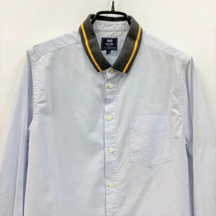 [BUNJANG] BEAMS HEART 빔스하트 시보리카라배색 셔츠 남방 C840 / BEAMS HEART 빔스하트 시보리카라배색 셔츠 남방 C840