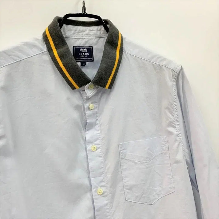 [BUNJANG] BEAMS HEART 빔스하트 시보리카라배색 셔츠 남방 C840 / BEAMS HEART 빔스하트 시보리카라배색 셔츠 남방 C840