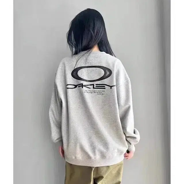[BUNJANG] Oakley Embroidered Logo Back-Printed Original Sweatshirt / 오클리 자수 로고 백프린팅 오리지널 맨투맨 S~XL 새상품 공용 아울렛