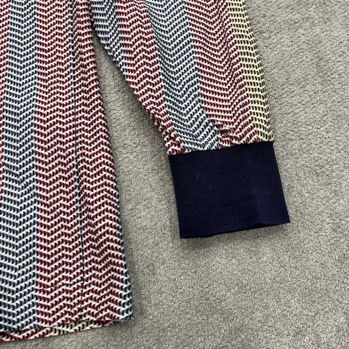 [SOLD OUT] 100 미쏘니 90s 멀티컬러 패턴 카라 롱슬리브