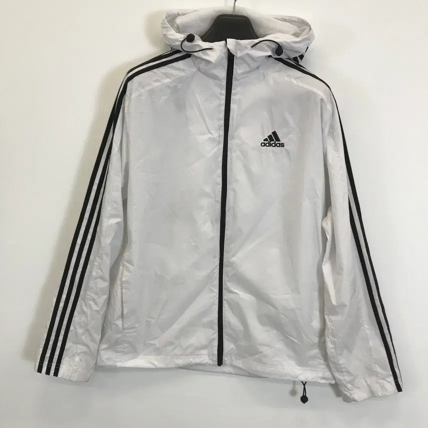 [BUNJANG] Adidas Essentials 3S Windbreaker Jacket / 아디다스 에센셜 3S 바람막이 화이트 [L]