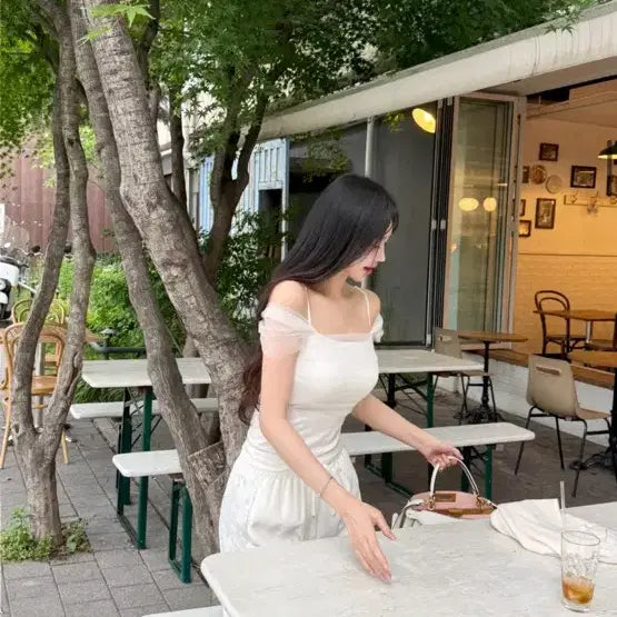 [BUNJANG] 새상품) 이부베 릴리 슬리브리스 반팔 티 화이트, 블랙 / 새상품) 이부베 릴리 슬리브리스 반팔 티 화이트