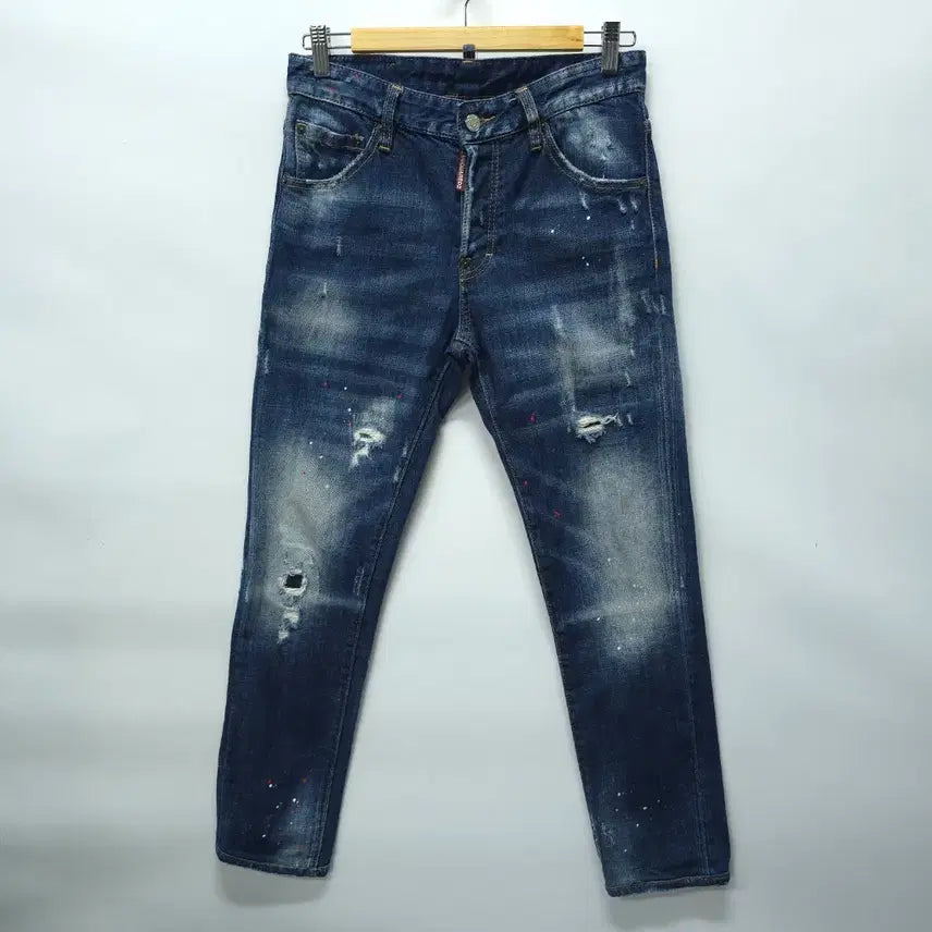 [BUNJANG] Dsquared2 Painting Wash Jeans / 디스퀘어드2 페인팅덧댐 워싱진 ( 30/46 )
