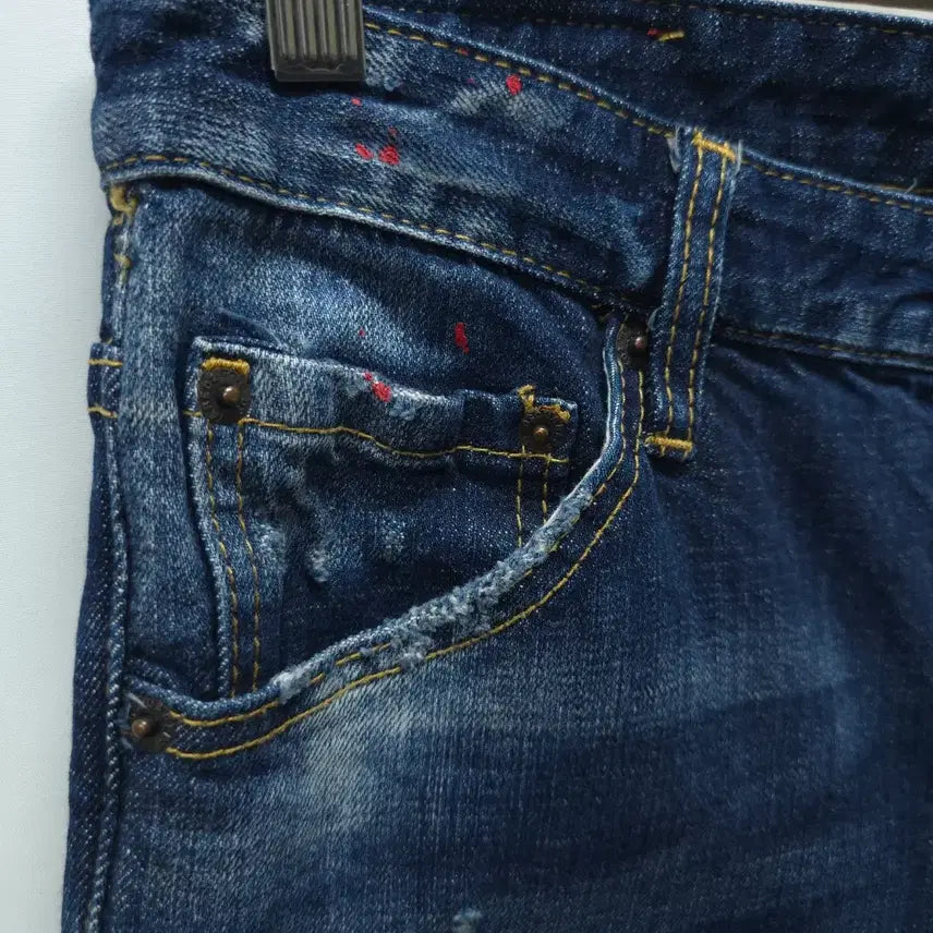 [BUNJANG] Dsquared2 Painting Wash Jeans / 디스퀘어드2 페인팅덧댐 워싱진 ( 30/46 )