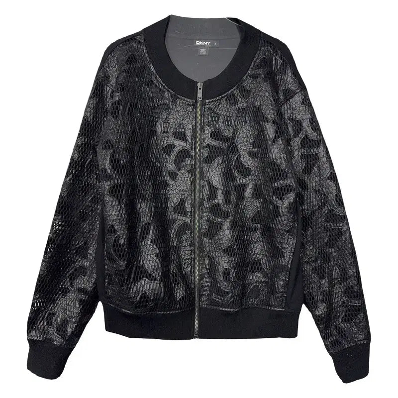 [BUNJANG] DKNY Vintage Black Leopard Print Jacket / DKNY 호피 빈티지 블랙 자켓 P