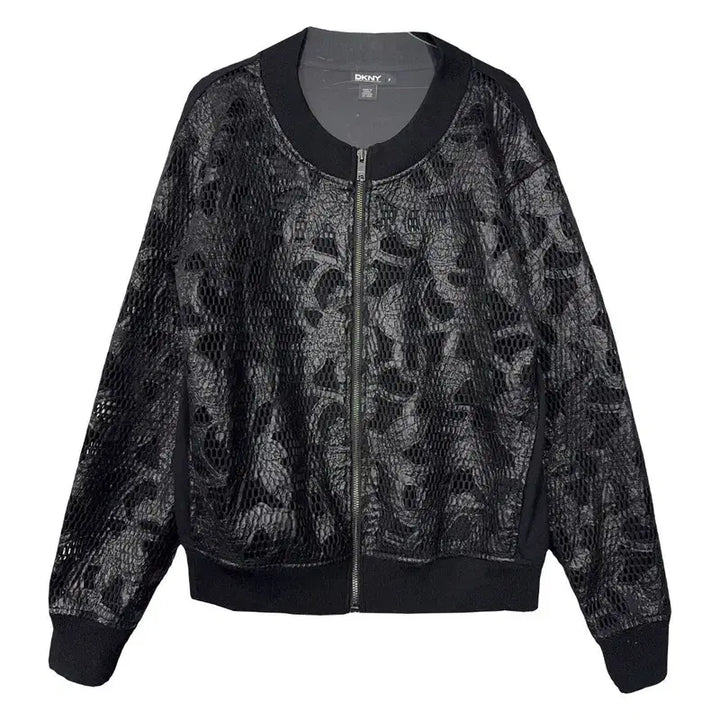 [BUNJANG] DKNY Vintage Black Leopard Print Jacket / DKNY 호피 빈티지 블랙 자켓 P