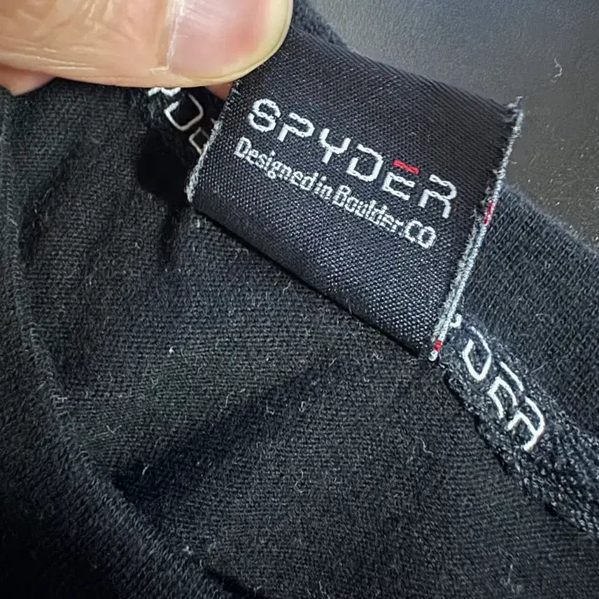 [BUNJANG] 여성 스파이더 Spyder 로고 반팔 티셔츠 M 블랙 / 여성 스파이더 Spyder 로고 반팔 티셔츠 M 블랙