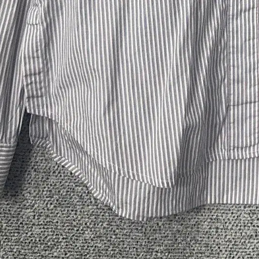 [BUNJANG] Solid Homme Striped Light Blue China Neck Shirt / 솔리드옴므 스트라이프 라이트 블루 차이나넥 셔츠 100