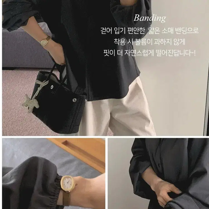 [BUNJANG] 민지콩 링클프리 셔츠블라우스남방 차콜 / 민지콩 링클프리 셔츠블라우스남방 차콜