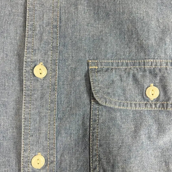 [BUNJANG] BACK NUMBER Chambray Work Shirt / [L] BACK NUMBER 백넘버 샴브레이 셔츠 블루