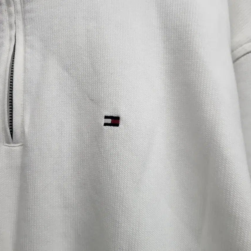 [BUNJANG] Tommy Hilfiger White Half-Neck Sweatshirt / 타미힐피거 화이트 하프넥 맨투맨xxl