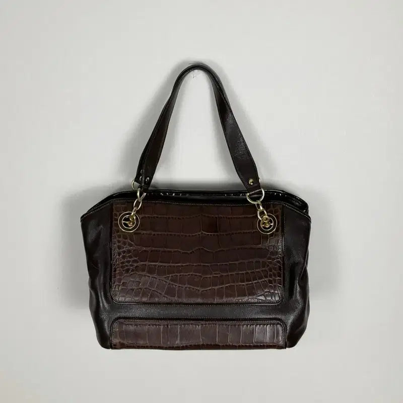 [BUNJANG] Daks Crocodile Leather Shoulder Bag / 닥스/악어 가죽 숄더백 여성 가방/라덴