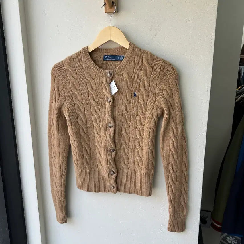 [BUNJANG] Polo Ralph Lauren Cable Knit Wool Cardigan / 16788 - 폴로 랄프로렌 케이블 울 가디건 (울 80% 캐시미어 10