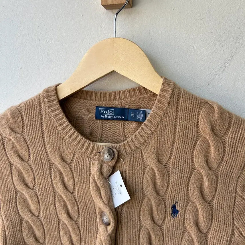 [BUNJANG] Polo Ralph Lauren Cable Knit Wool Cardigan / 16788 - 폴로 랄프로렌 케이블 울 가디건 (울 80% 캐시미어 10