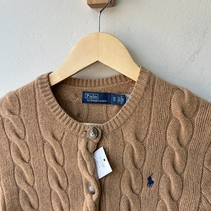 [BUNJANG] Polo Ralph Lauren Cable Knit Wool Cardigan / 16788 - 폴로 랄프로렌 케이블 울 가디건 (울 80% 캐시미어 10