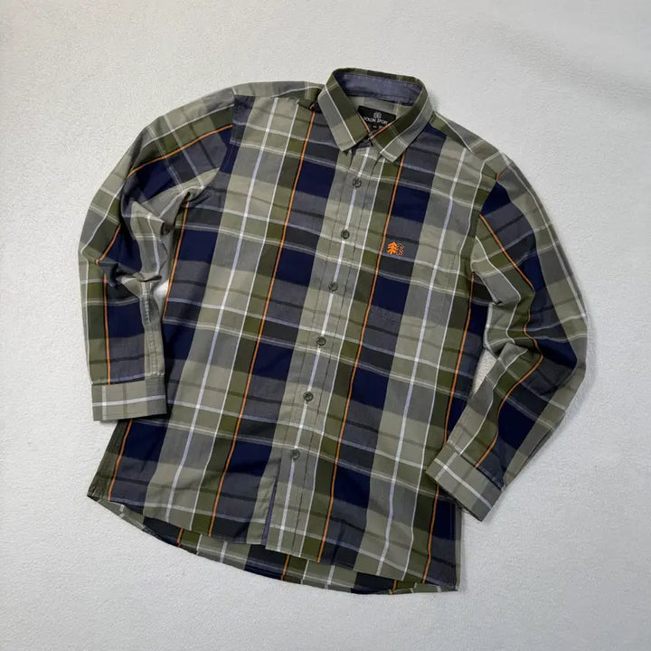 [BUNJANG] Kolon Checkered Long Sleeve Shirt / 95 코오롱 체크 긴팔 셔츠 0423T