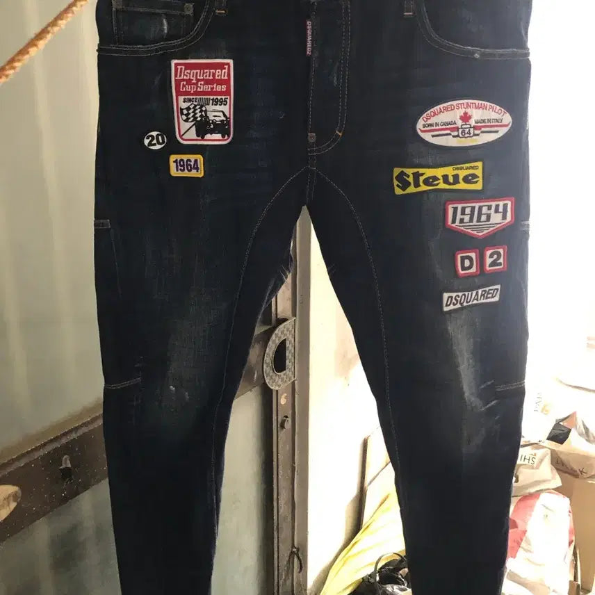 [BUNJANG] 디스퀘어드2 패치 바어커진 36 / 디스퀘어드2 남성 로고패치 바이커진 36