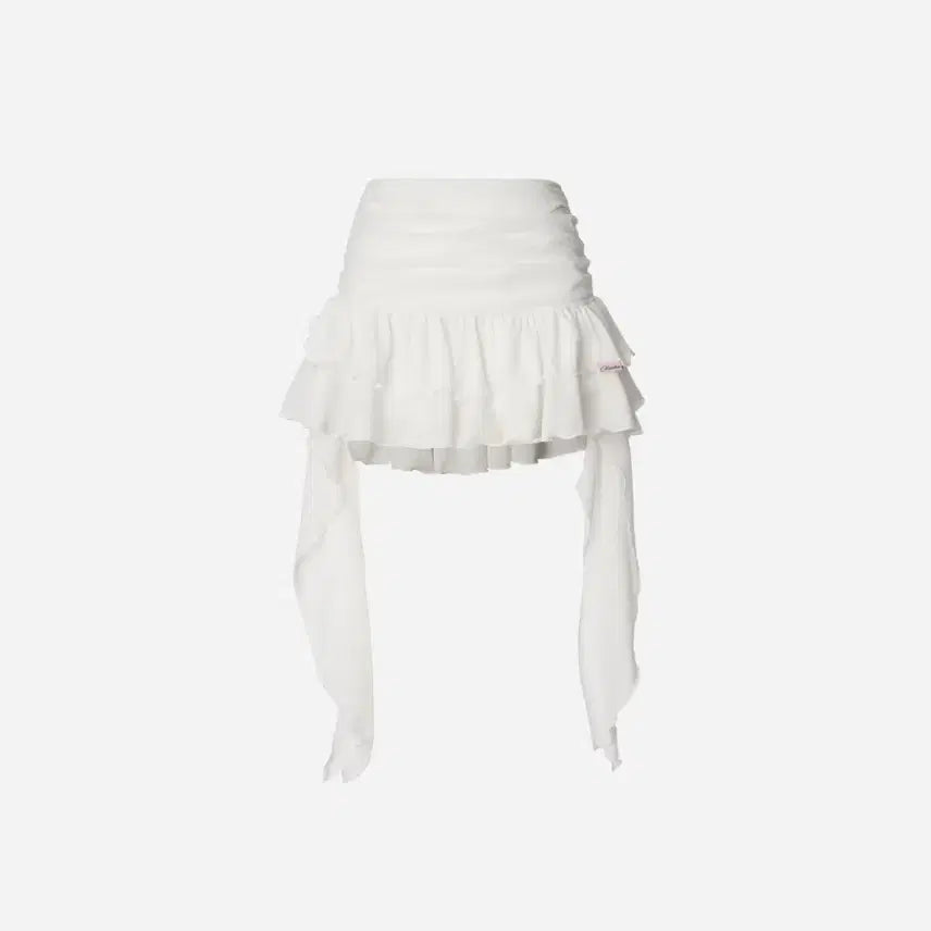[BUNJANG] 뉴얼린 Tutu Chiffon Winged Shirred Skirt M / 뉴얼린 Tutu Chiffon Winged Shirred Skirt M