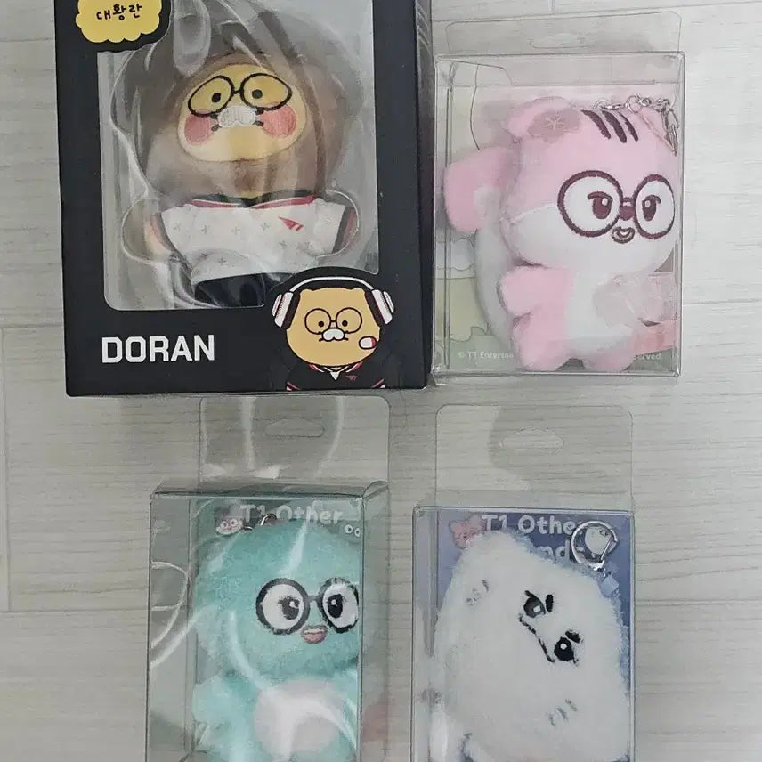 [BUNJANG] T1 Doran Animal Friends Doran Doll Keychain Bundle Set / [일괄/급처] 도란 춘식이 벚꽃 애니멀프렌즈 오너 만우절 인형 키링 양도