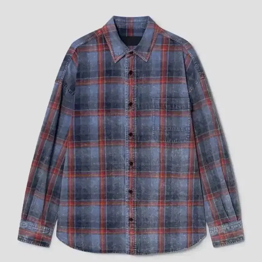 [SOLD OUT] 44사이즈 준지 26SS 아일랜드 빈티지 블루 체크 셔츠