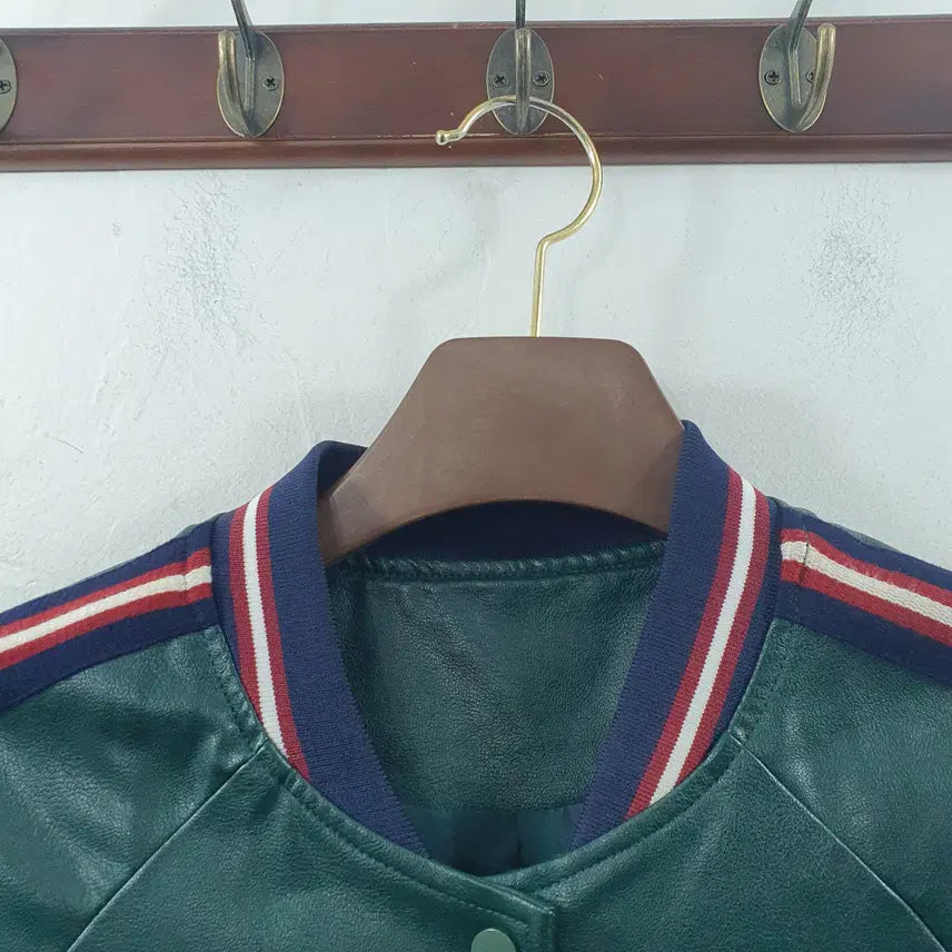[BUNJANG] Queenis Teal Faux Leather Lightweight Jacket / 추M Queenis 여성 청록색 인조가죽 가벼운 간절기 자켓